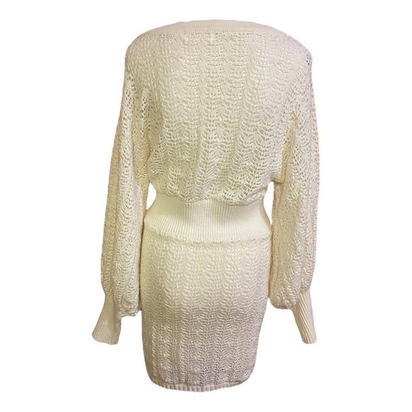 Mable Marceline Cream Mini Dress with Sleek Silhouette Size M/L - Picture 6 of 10